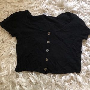 Pink Rose Cropped Shirt